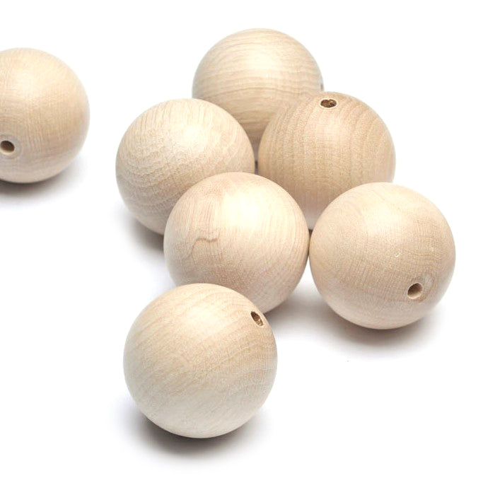 Unvarnished Natural Wood Round 35mm-Pack of 10