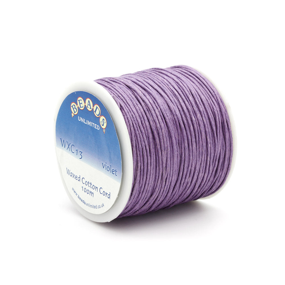 Waxed Purple Cotton 1mm-Pack of 100m