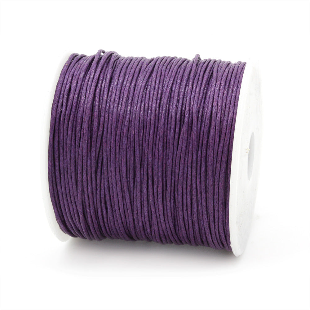 Waxed Purple Cotton 1mm-Pack of 100m